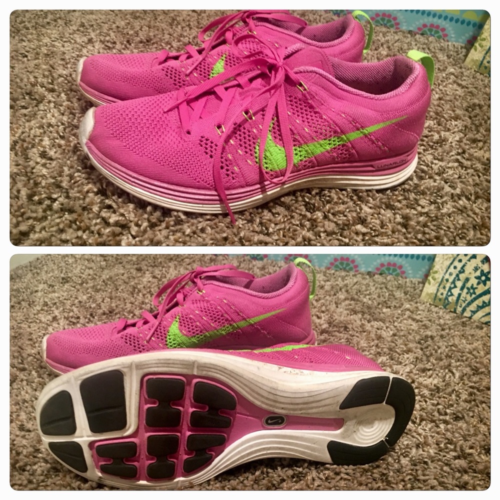 Pink Nike Flyknit Lunarlon